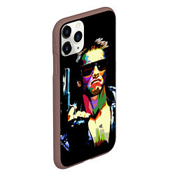 Чехол iPhone 11 Pro матовый Terminator Art, цвет: 3D-коричневый — фото 2