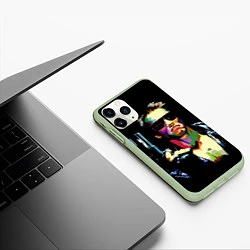 Чехол iPhone 11 Pro матовый Terminator Art, цвет: 3D-салатовый — фото 2