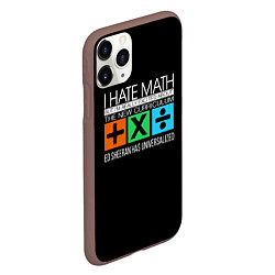 Чехол iPhone 11 Pro матовый Ed Sheeran: I hate math, цвет: 3D-коричневый — фото 2