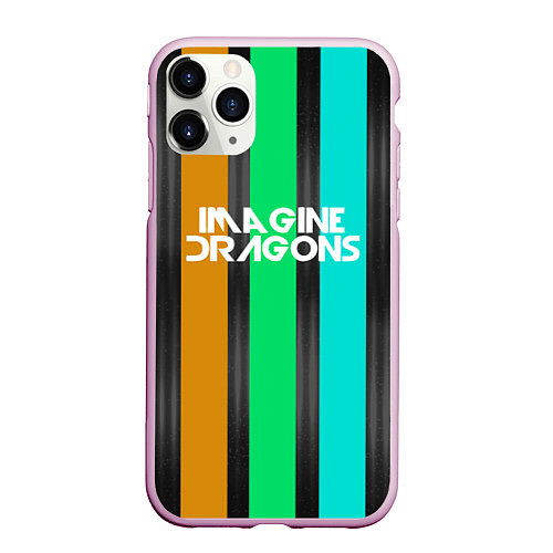 Чехол iPhone 11 Pro матовый Imagine Dragons: Evolve Lines / 3D-Розовый – фото 1