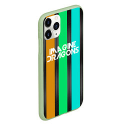 Чехол iPhone 11 Pro матовый Imagine Dragons: Evolve Lines, цвет: 3D-салатовый — фото 2