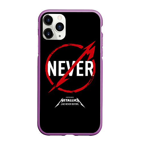 Чехол iPhone 11 Pro матовый Metallica: Like Never Before / 3D-Фиолетовый – фото 1