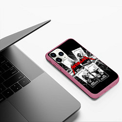 Чехол iPhone 11 Pro матовый Metallica Band, цвет: 3D-малиновый — фото 2