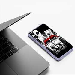 Чехол iPhone 11 Pro матовый Metallica Band, цвет: 3D-светло-сиреневый — фото 2