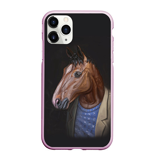 Чехол iPhone 11 Pro матовый BoJack / 3D-Розовый – фото 1