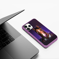 Чехол iPhone 11 Pro матовый BoJack, цвет: 3D-фиолетовый — фото 2