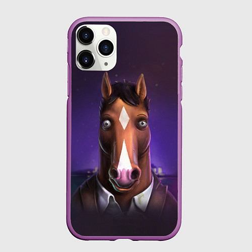 Чехол iPhone 11 Pro матовый BoJack / 3D-Фиолетовый – фото 1