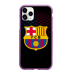 Чехол iPhone 11 Pro матовый FC Barcelona Lines