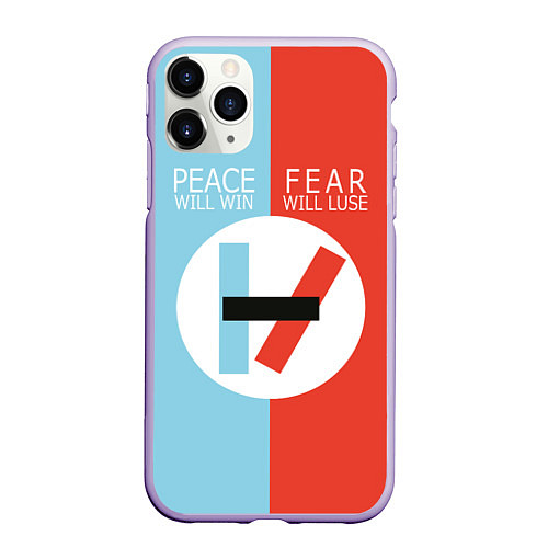 Чехол iPhone 11 Pro матовый 21 Pilots: Peace & Fear / 3D-Светло-сиреневый – фото 1