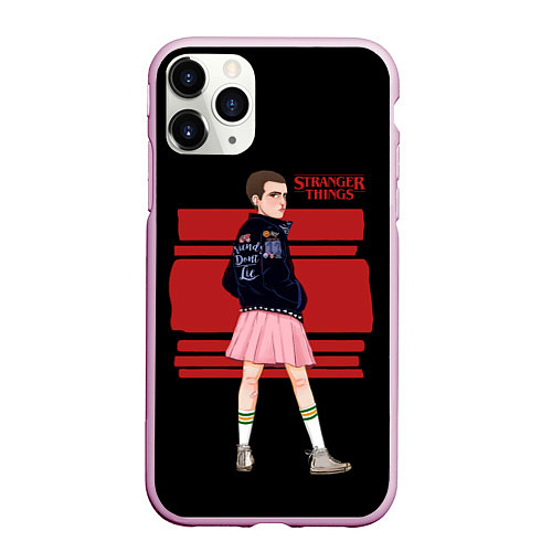 Чехол iPhone 11 Pro матовый Очень странные дела / 3D-Розовый – фото 1