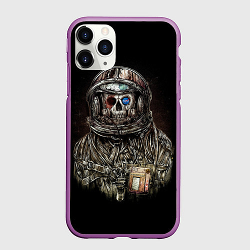 Чехол iPhone 11 Pro матовый NASA: Death Astronaut / 3D-Фиолетовый – фото 1