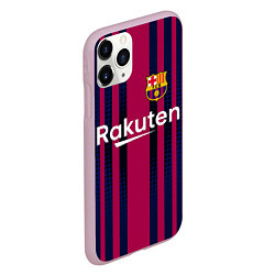 Чехол iPhone 11 Pro матовый FC Barcelona: Rakuten, цвет: 3D-розовый — фото 2