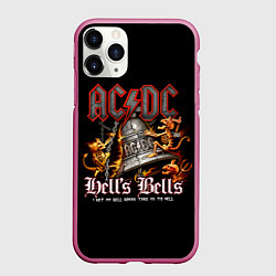 Чехол iPhone 11 Pro матовый AC DC - bell with devils