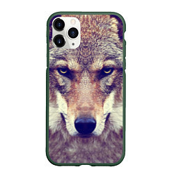 Чехол iPhone 11 Pro матовый Angry Wolf