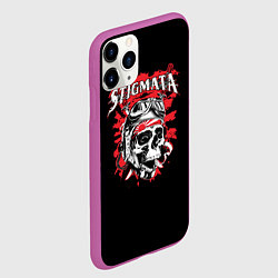 Чехол iPhone 11 Pro матовый Stigmata Skull, цвет: 3D-фиолетовый — фото 2