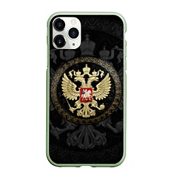 Чехол iPhone 11 Pro матовый Золотой Герб России