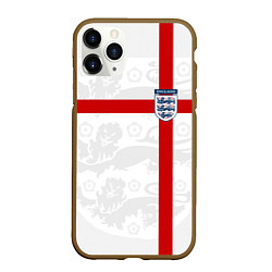 Чехол iPhone 11 Pro матовый Сборная Англии, цвет: 3D-коричневый