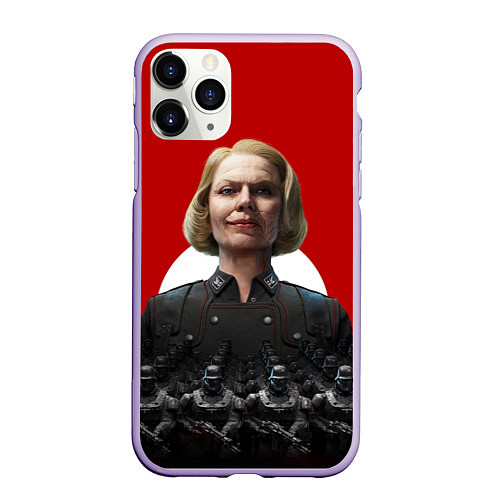 Чехол iPhone 11 Pro матовый Wolfenstein: Irene Engel / 3D-Светло-сиреневый – фото 1