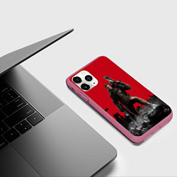 Чехол iPhone 11 Pro матовый Soldier: William Blaskovitz, цвет: 3D-малиновый — фото 2