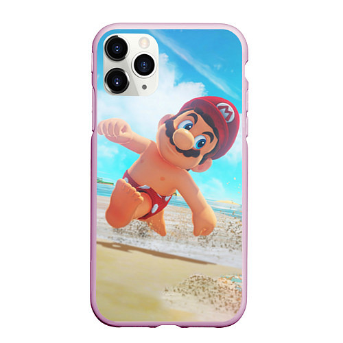 Чехол iPhone 11 Pro матовый Super Mario Summer Odyssey / 3D-Розовый – фото 1