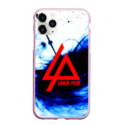Чехол iPhone 11 Pro матовый Linkin Park blue smoke, цвет: 3D-розовый