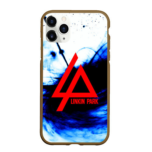 Чехол iPhone 11 Pro матовый Linkin Park blue smoke / 3D-Коричневый – фото 1