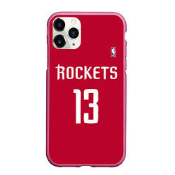 Чехол iPhone 11 Pro матовый Rockets: Houston 13, цвет: 3D-малиновый
