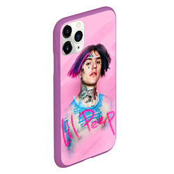 Чехол iPhone 11 Pro матовый Lil Peep: Pink Style, цвет: 3D-фиолетовый — фото 2