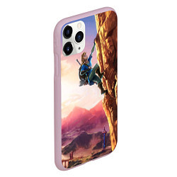 Чехол iPhone 11 Pro матовый Zelda Rock, цвет: 3D-розовый — фото 2