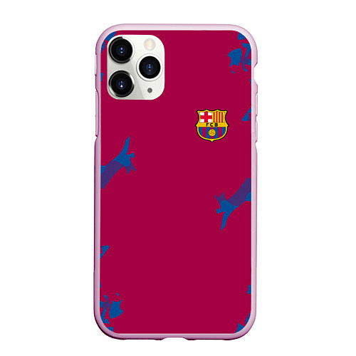 Чехол iPhone 11 Pro матовый FC Barcelona: Purple Original / 3D-Розовый – фото 1