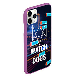 Чехол iPhone 11 Pro матовый Watch Dogs, цвет: 3D-фиолетовый — фото 2