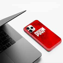 Чехол iPhone 11 Pro матовый DOOM: Marsian Blood, цвет: 3D-красный — фото 2