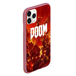 Чехол iPhone 11 Pro матовый DOOM: Hellfire, цвет: 3D-малиновый — фото 2