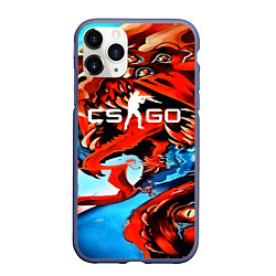 Чехол iPhone 11 Pro матовый CS:GO Beast Rage, цвет: 3D-серый