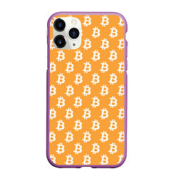 Чехол iPhone 11 Pro матовый BTC Pattern, цвет: 3D-фиолетовый