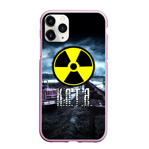 Чехол iPhone 11 Pro матовый S.T.A.L.K.E.R: Катя / 3D-Розовый – фото 1