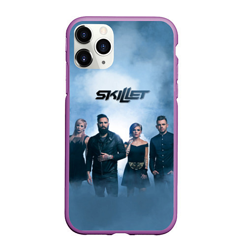 Чехол iPhone 11 Pro матовый Skillet: Smoke / 3D-Фиолетовый – фото 1