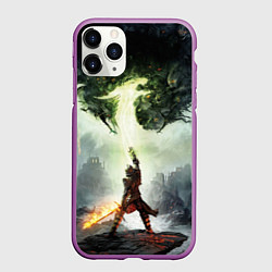 Чехол iPhone 11 Pro матовый Dragon Age: Inquisition, цвет: 3D-фиолетовый