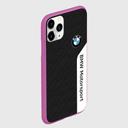 Чехол iPhone 11 Pro матовый BMW CARBON БМВ КАРБОН, цвет: 3D-фиолетовый — фото 2