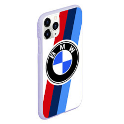 Чехол iPhone 11 Pro матовый BMW M: White Sport, цвет: 3D-светло-сиреневый — фото 2