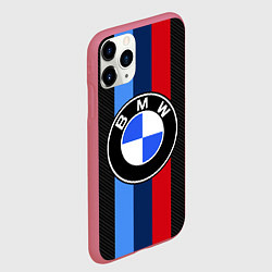 Чехол iPhone 11 Pro матовый BMW SPORT, цвет: 3D-малиновый — фото 2