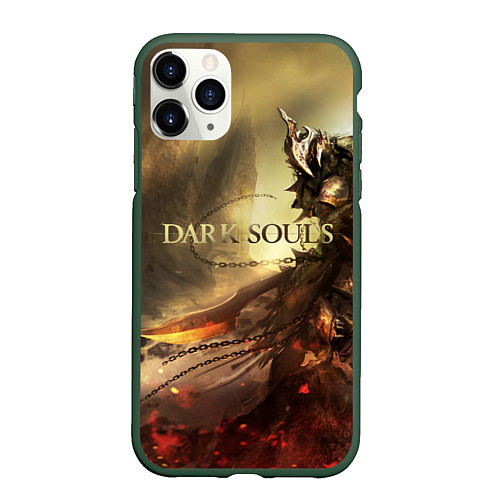 Чехол iPhone 11 Pro матовый Dark Souls: Dark Knight / 3D-Темно-зеленый – фото 1