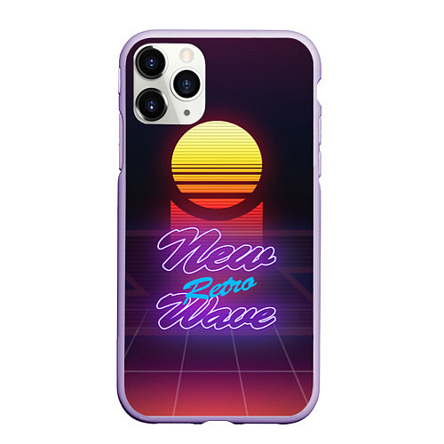 Чехол iPhone 11 Pro матовый New Retro Wave / 3D-Светло-сиреневый – фото 1