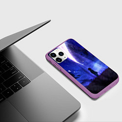 Чехол iPhone 11 Pro матовый Your Name, цвет: 3D-фиолетовый — фото 2