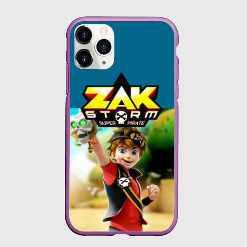 Чехол iPhone 11 Pro матовый Zak Storm / 3D-Фиолетовый – фото 1