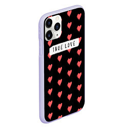 Чехол iPhone 11 Pro матовый True Love, цвет: 3D-светло-сиреневый — фото 2