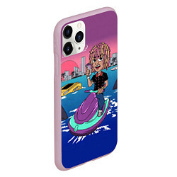 Чехол iPhone 11 Pro матовый Lil Pump on the water, цвет: 3D-розовый — фото 2