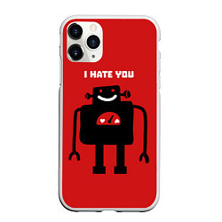 Чехол iPhone 11 Pro матовый I hate you, цвет: 3D-белый