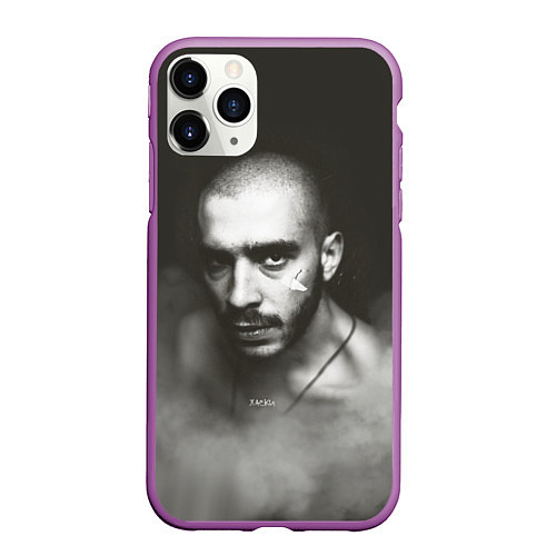 Чехол iPhone 11 Pro матовый Хаски / 3D-Фиолетовый – фото 1