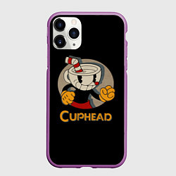 Чехол iPhone 11 Pro матовый Cuphead: Mugman, цвет: 3D-фиолетовый